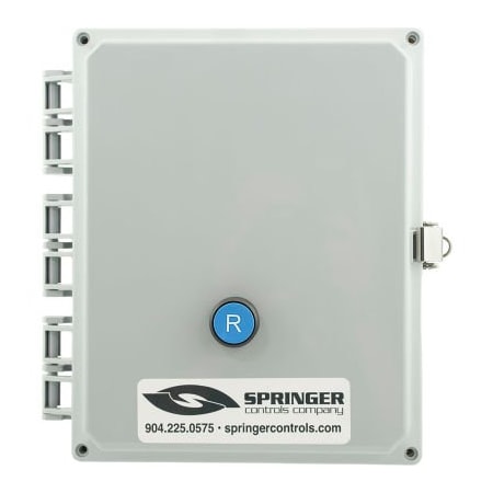 Springer Controls Co NEMA 4X Enclosed Motor Starter, 26A, 1PH, Remote Start, Reset Button, 100-250V, 24-29A AF2616R4M-3K